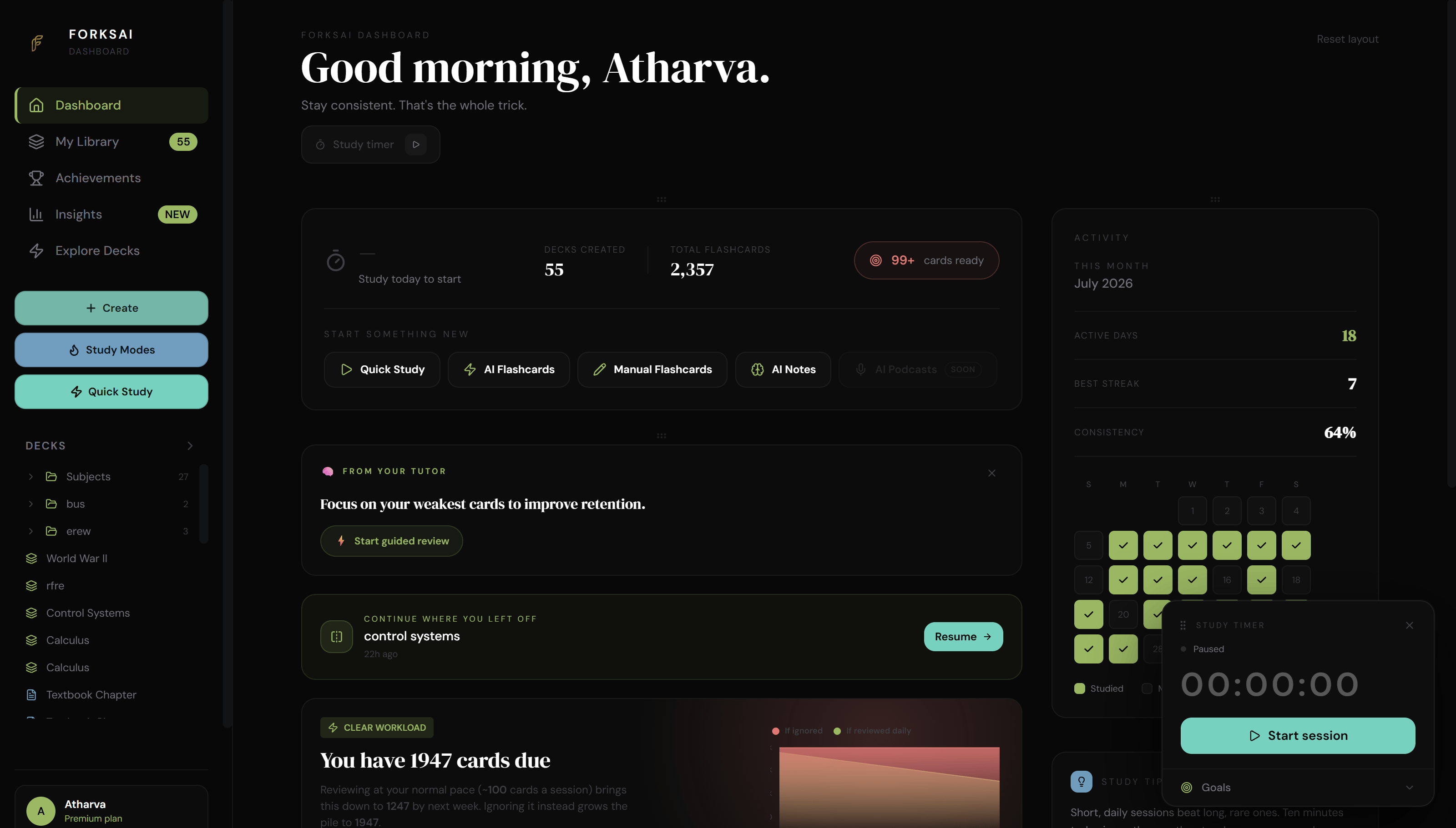 ForksAI AI Summarizer interface